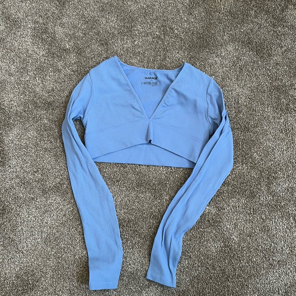 Garage Crop Top, lavender / periwinkle
